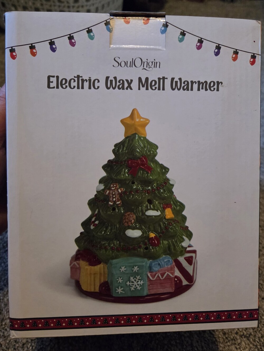 Ceramic Christmas Tree Electric Wax Melt Warmer Holiday Festive.